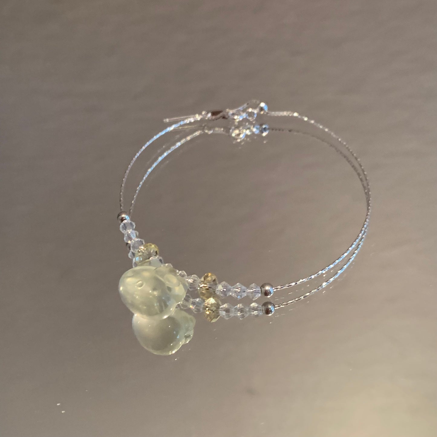 2025 new arrivals S925 sliver bracelets with Swarovski crystal kitty heart bell