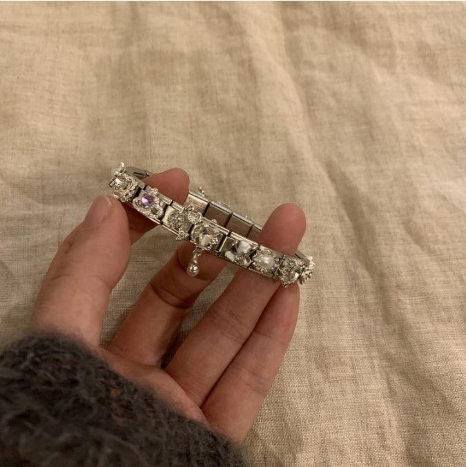 Module bracelet made of stainless steel cute pattern suitable for everyday wear - Belle Jewelry