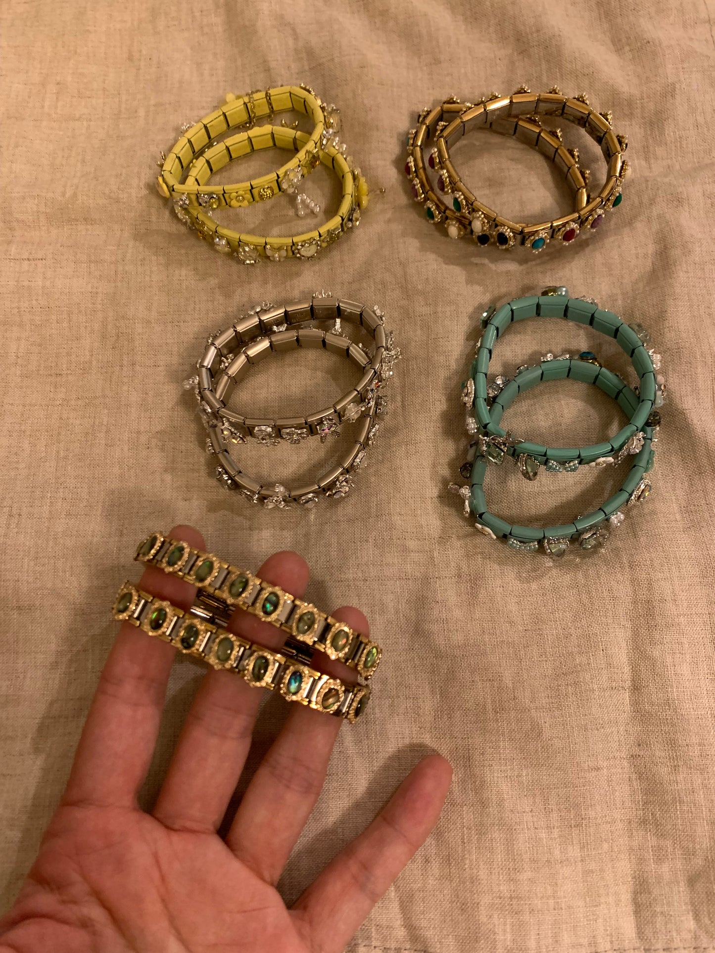 2025 new Italian style charm module bracelet titanium steel material colorful pattern diverse