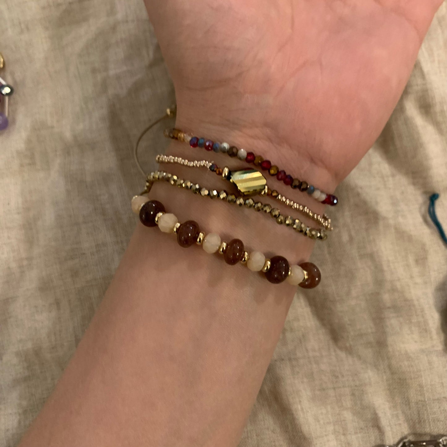 Original design bracelets set handmade summer