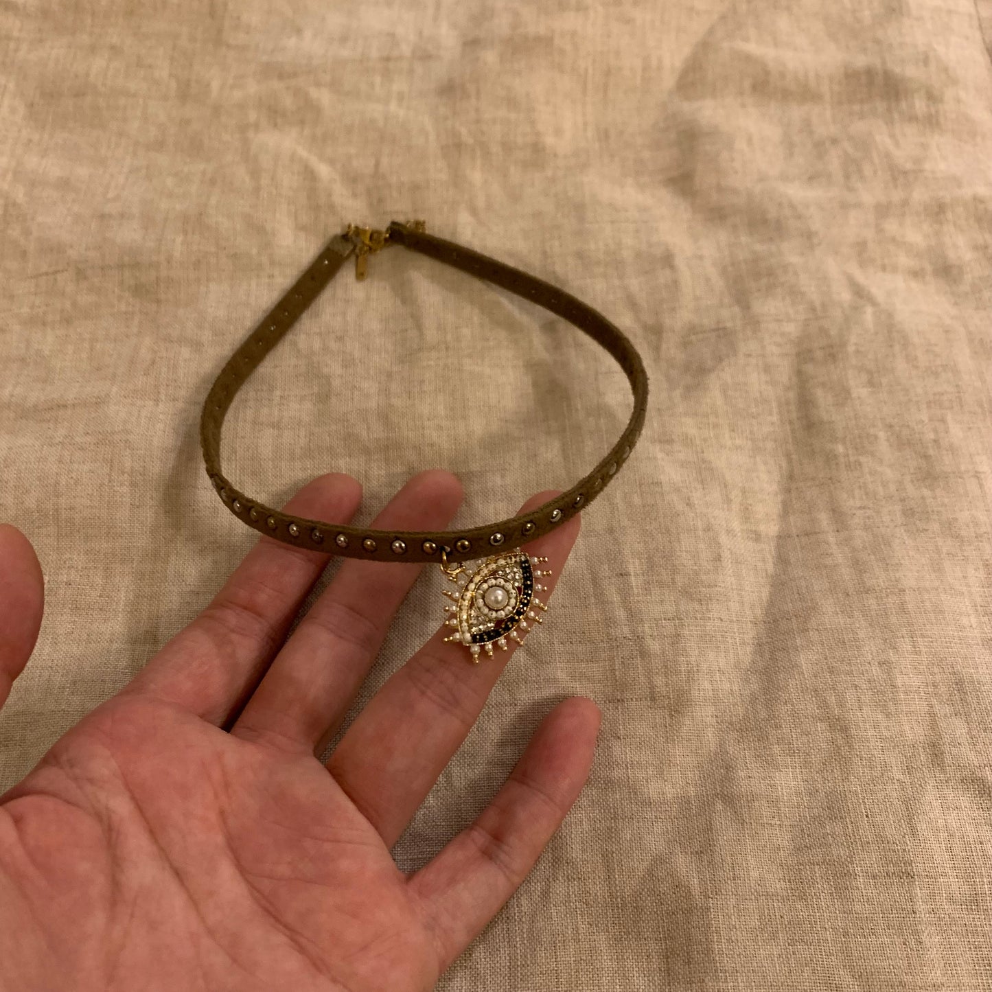 Necklace All seeing eye unique choker lucky eye love and bless - Belle Jewelry