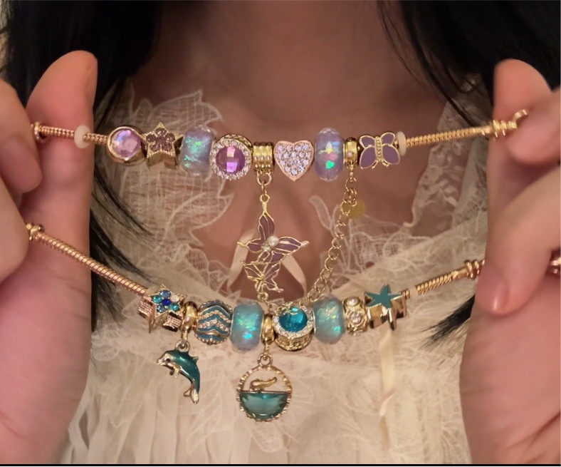 original design bracelet Butterfly and Dolphin Pendant cute Sense of luxury - Belle Jewelry