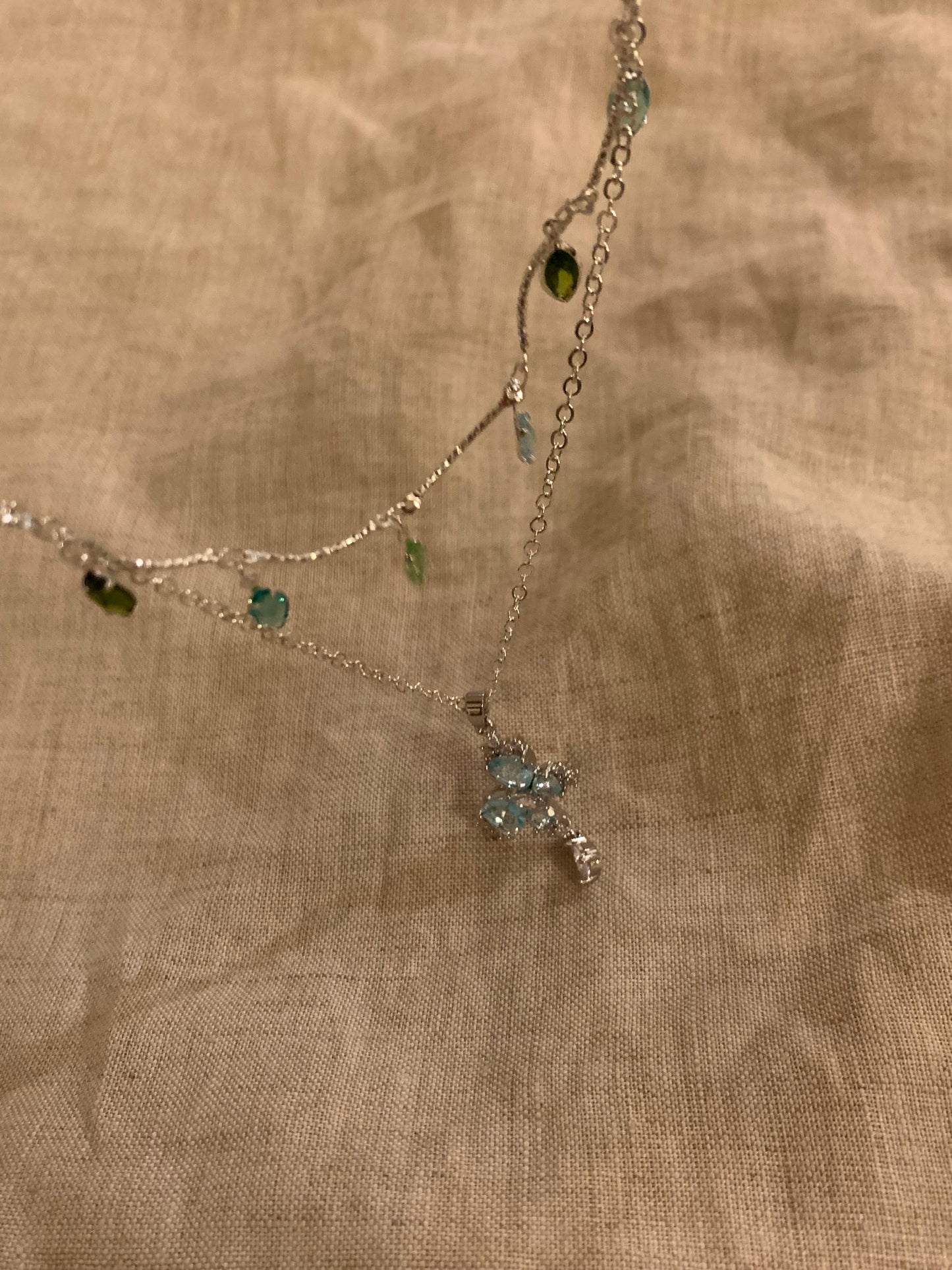 NEW fashion butterfly necklace Two stackable necklaces - Belle Jewelry