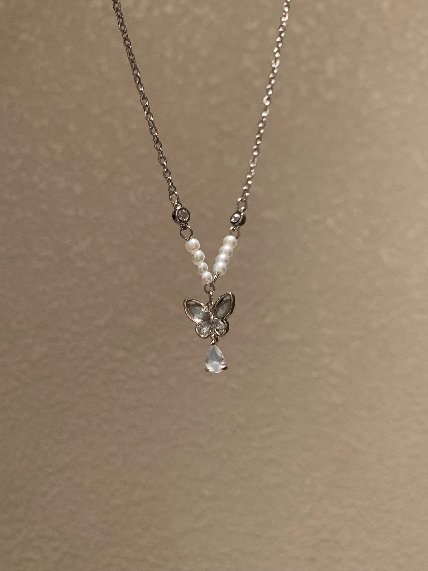 200012-Butterfly Pendant Necklace y2k