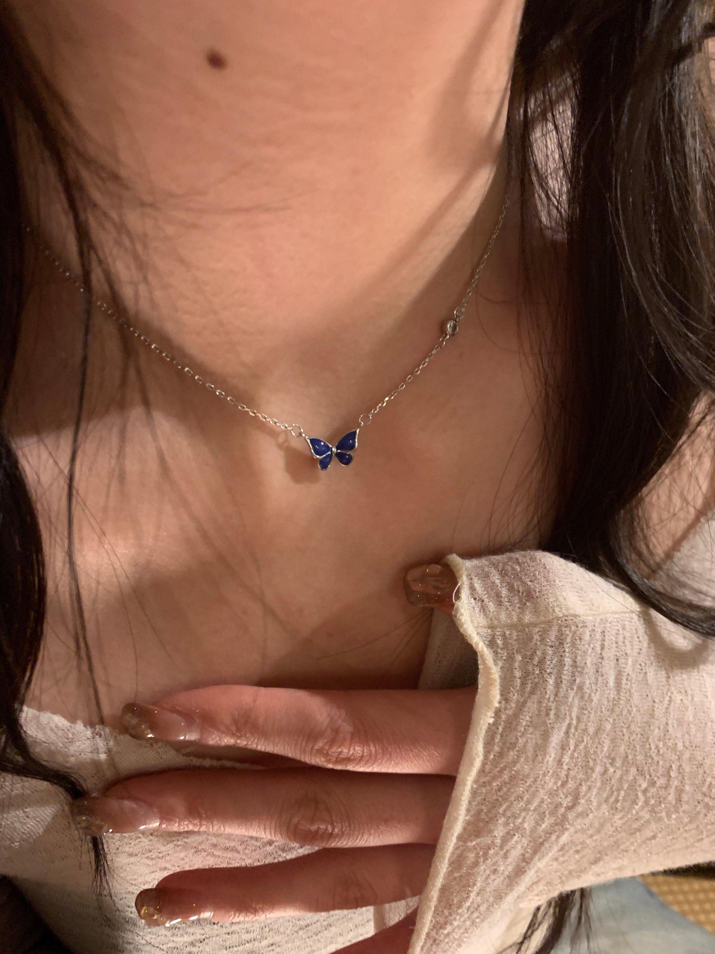 Butterfly necklace Pendants can change color with temperature Unique design Thermochromic - Belle Jewelry