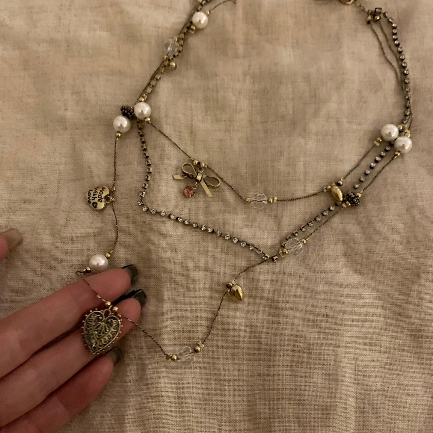 Vintage heart shaped necklace - Belle Jewelry