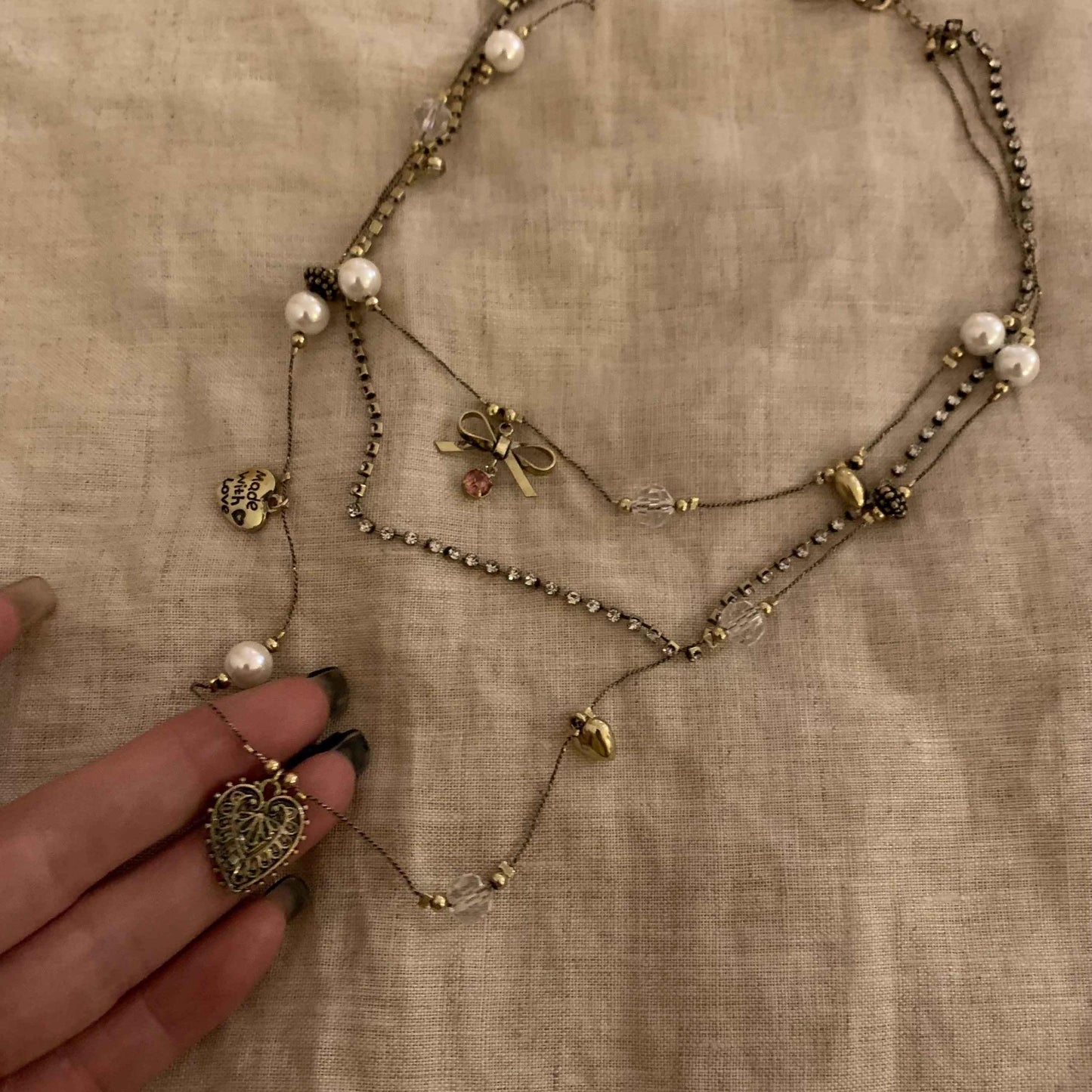 260214-Vintage heart shaped necklace