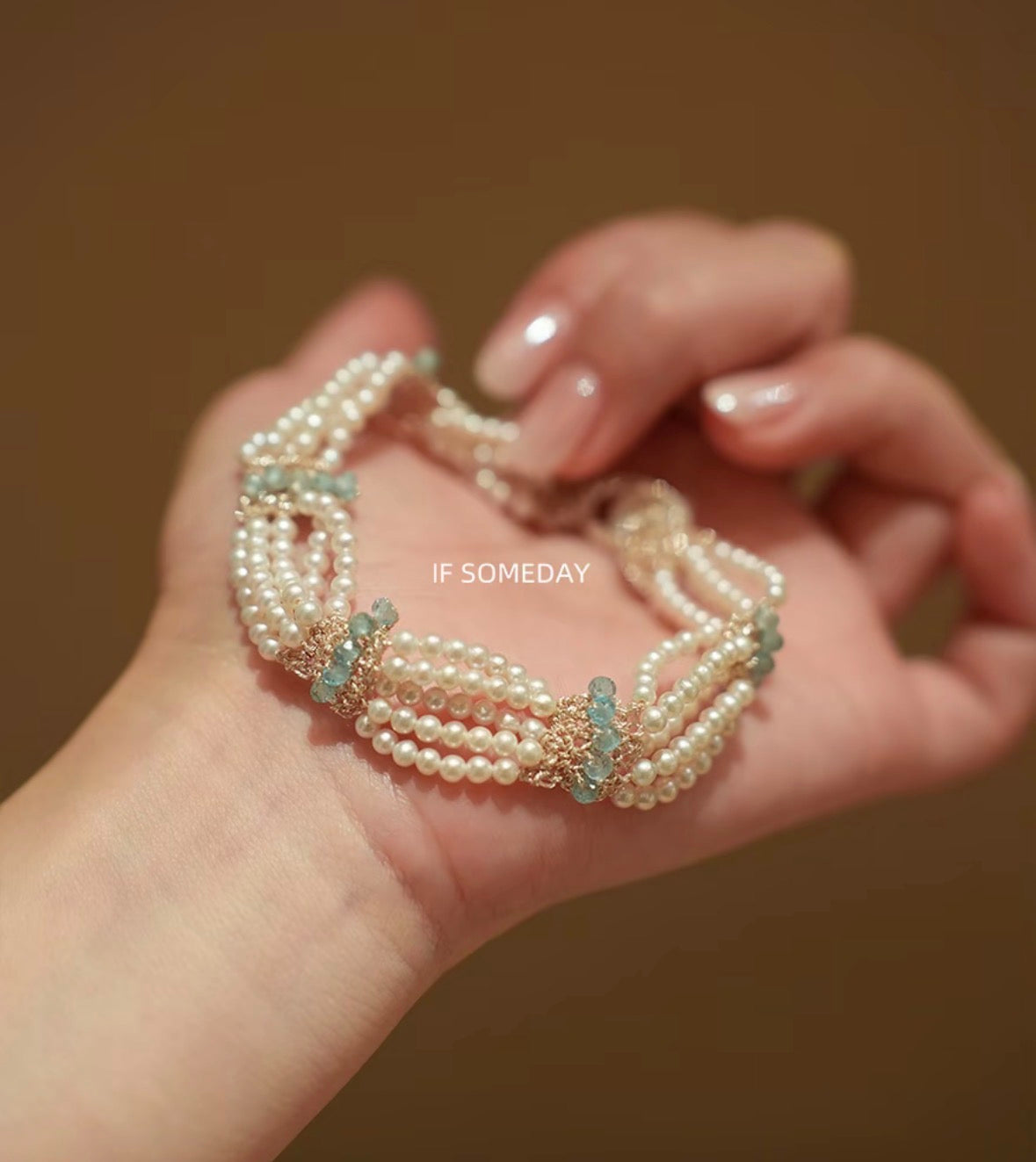 Handmade multi-layered natural freshwater pearl bracelet|Belle Jewelry