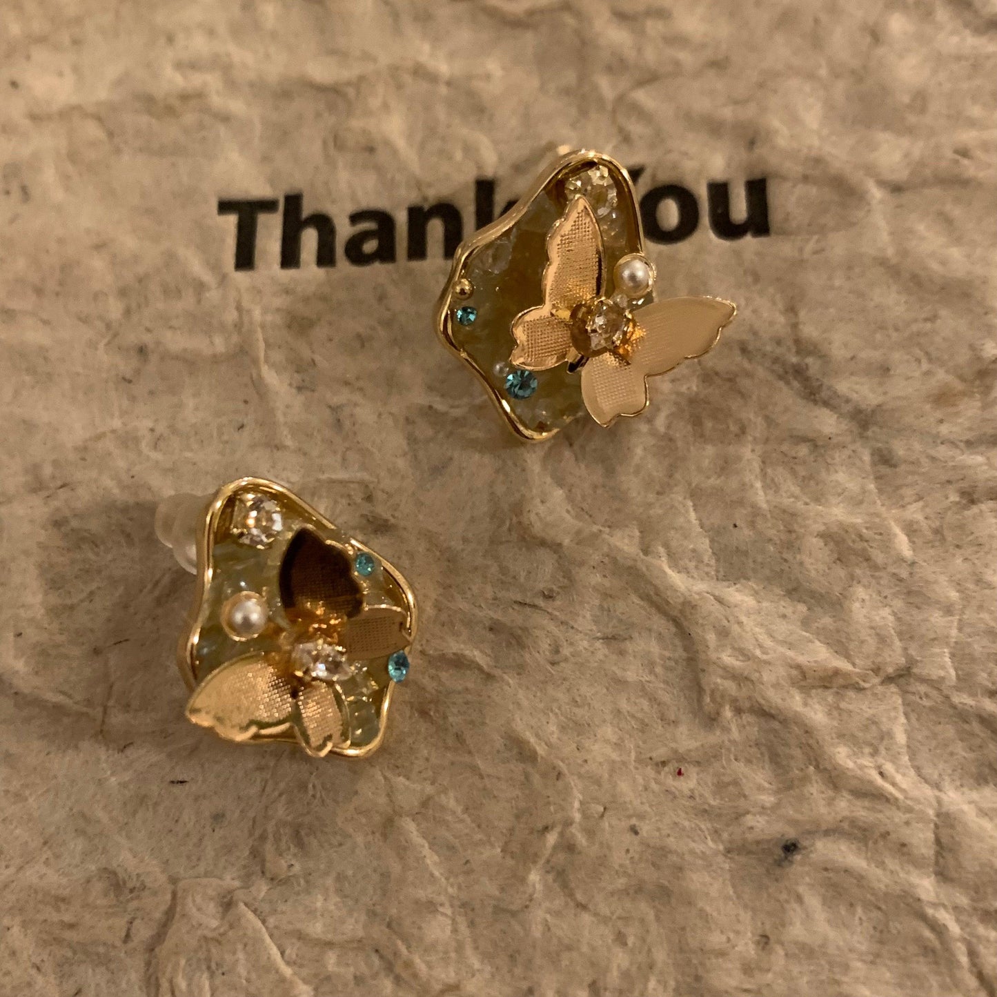 Earrings made of real flowers unique design girls - Belle Jewelry