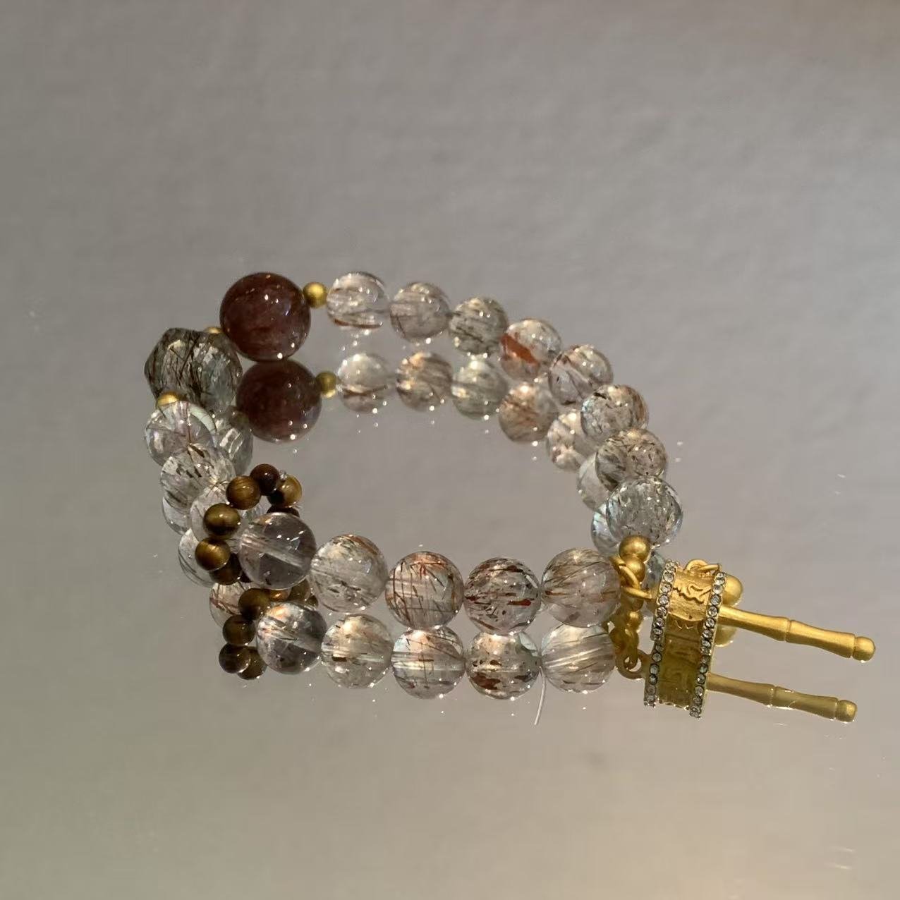 Nature Crystal Bracelets handmade original design unique and niche