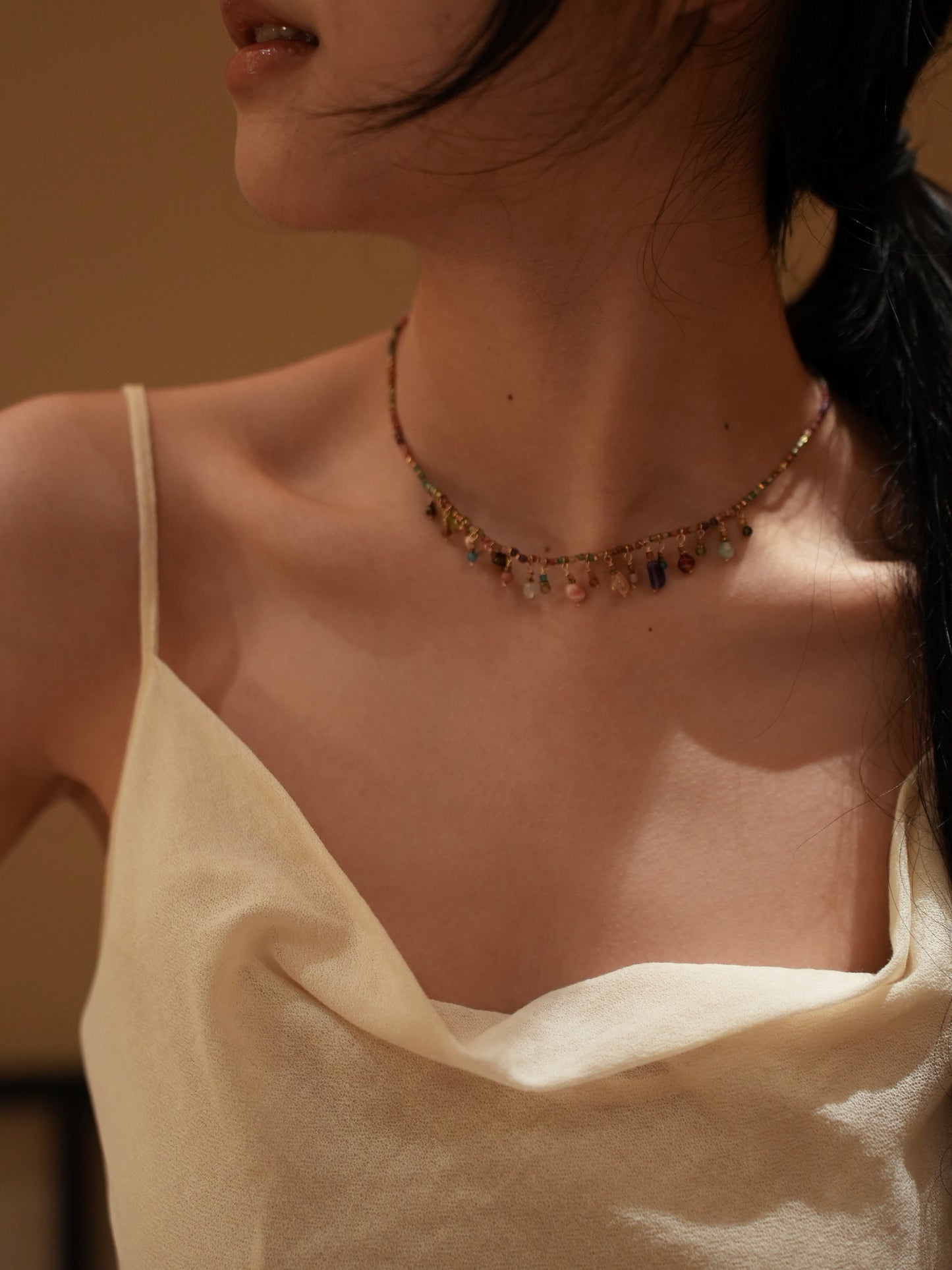 Handmade Natural Stone Jewelry Set – Necklace or Bracelet,Waterproof Titanium Steel Waterproof
