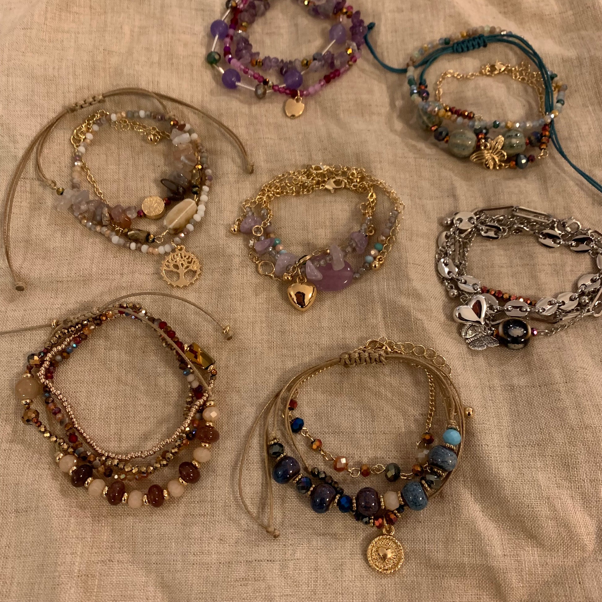 Original design bracelets set handmade summer - Belle Jewelry 