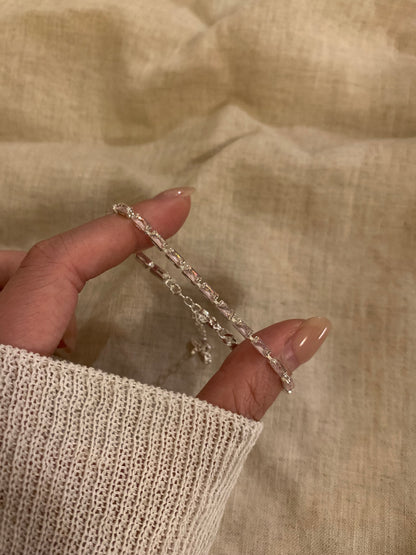 Original zircon bracelet, dopamine color, versatile for everyday wear.