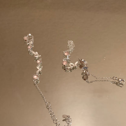 Titanium steel aquamarine natural stone bracelet ｜Belle Jewelry