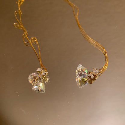S925 sliver necklace with Swarovski crystal original designhy poallergenic jewelry| Belle Jewelry