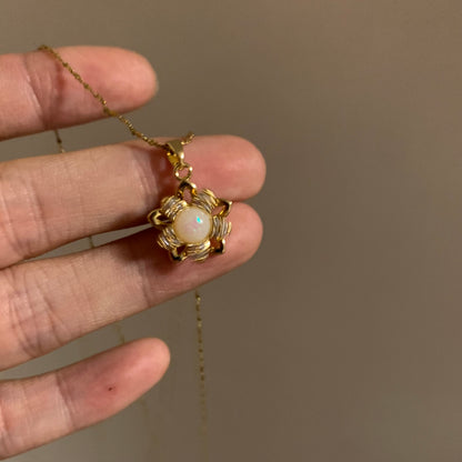 Rotatable pendant five-pointed star copper alloy cute necklace