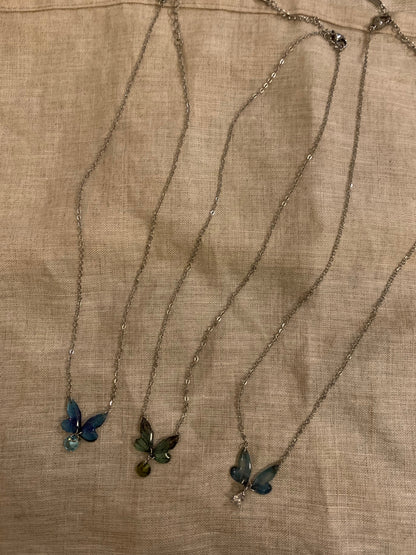 Glowing Butterfly Necklace — Minimal, Light Luxury  Hypoallergenic three color for choosing| Belle Jewelry