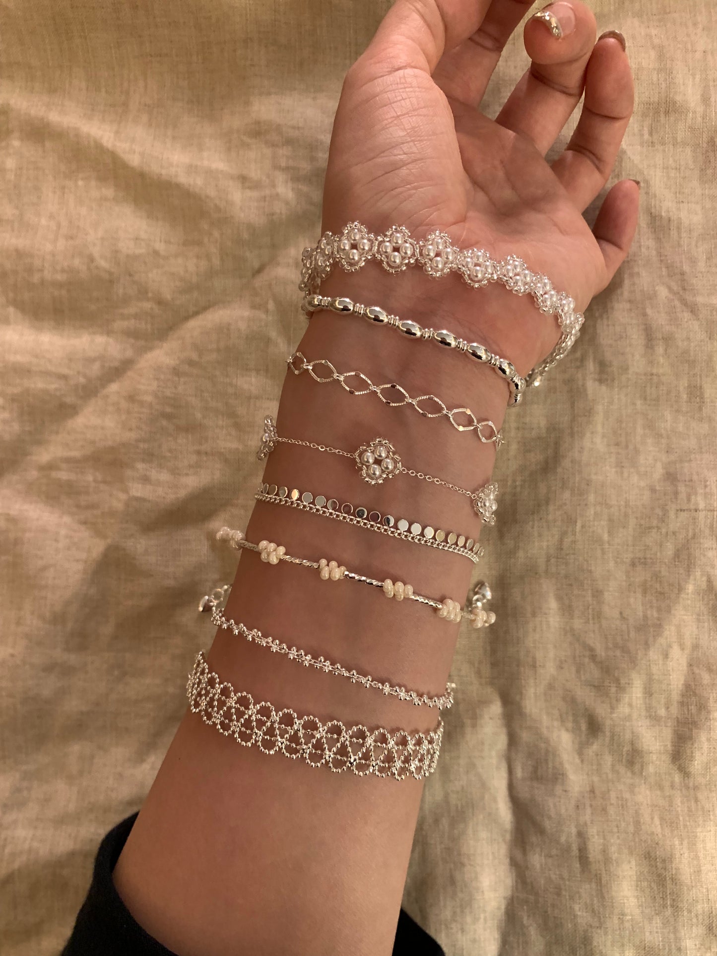 Handmade lace trim bracelet for girls, everyday wear, unique and exquisite bracelet｜Belle Jewelry