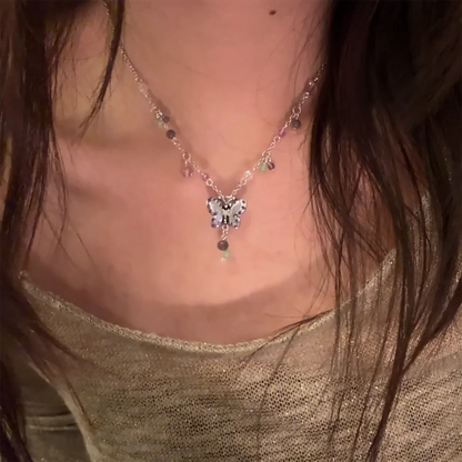 Latest Butterfly Pendant Necklace tassel necklace - Belle Jewelry 