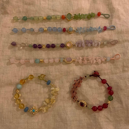 Natural stone beaded bracelet gift for girls handmade - Belle Jewelry 