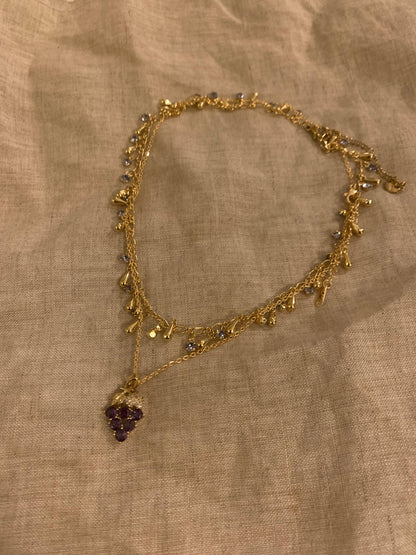 Summer accessories grape pendant necklace - Belle Jewelry 