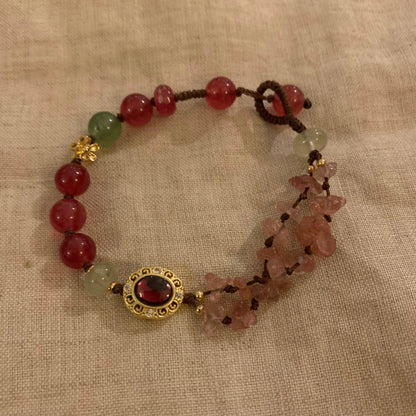 Natural stone beaded bracelet gift for girls handmade - Belle Jewelry 