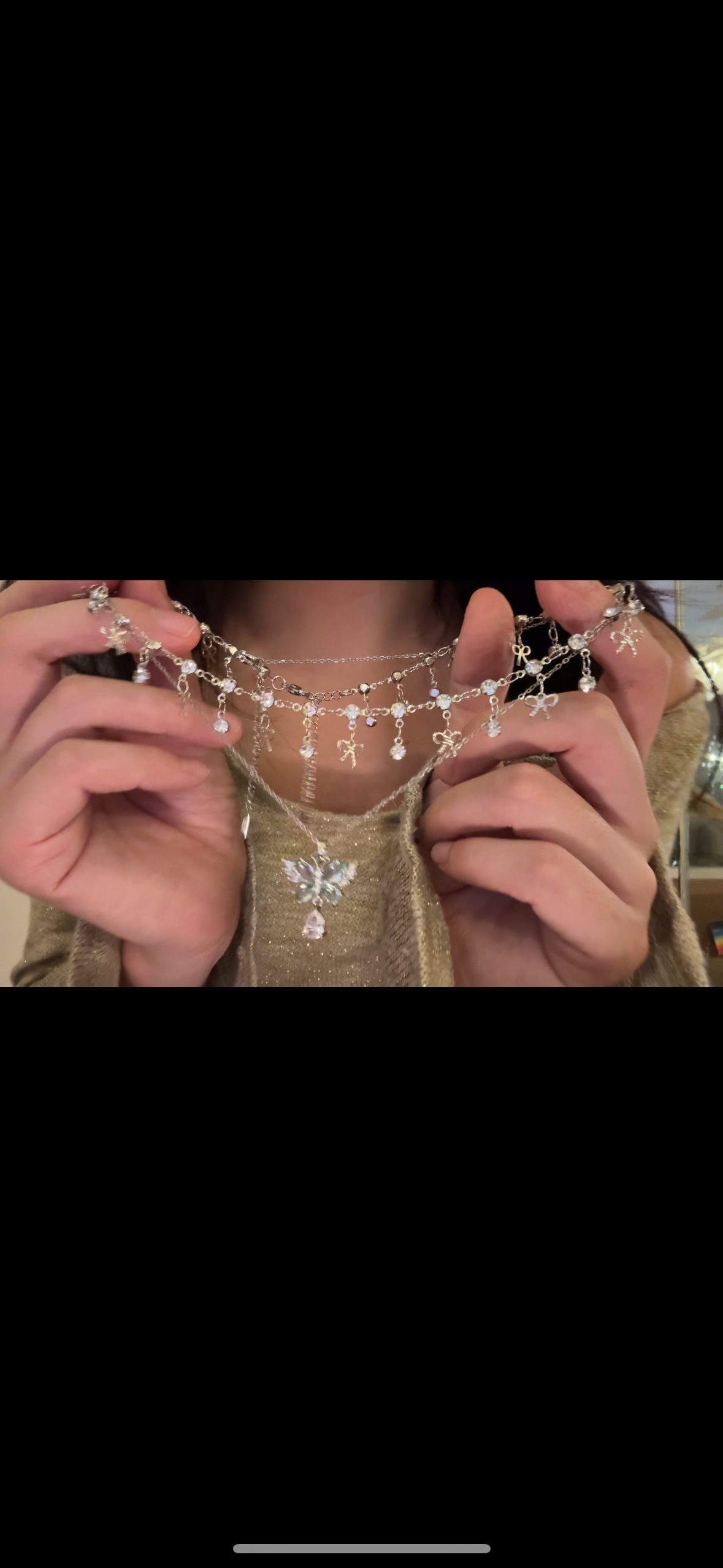 2025 New Double-Layer Stacked Butterfly Necklace - Two Exquisite and Elegant Designs