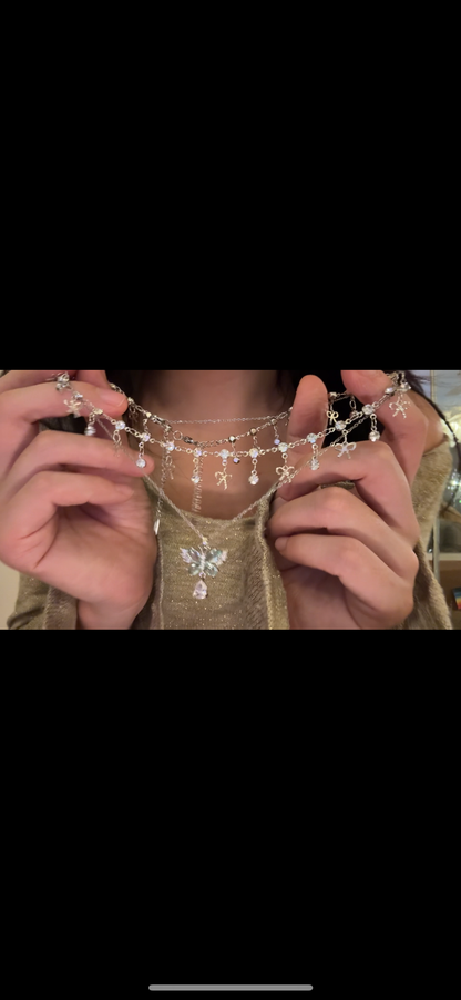 New Double-Layer Stacked Butterfly Necklace - Two Exquisite and Elegant Designs