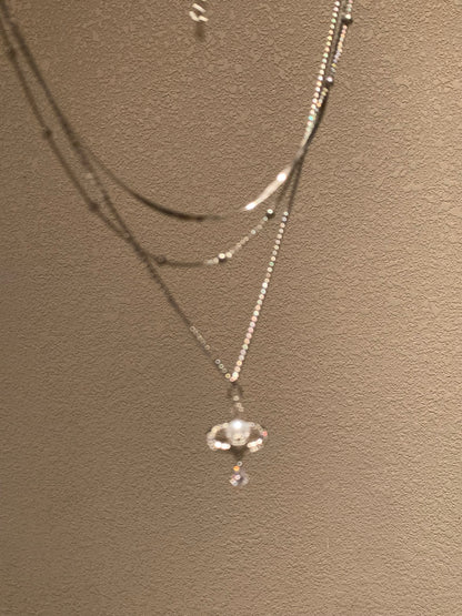 3D Saturn Necklace, multi-layered design, niche style, exquisite