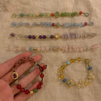 Natural stone beaded bracelet gift for girls handmade - Belle Jewelry 