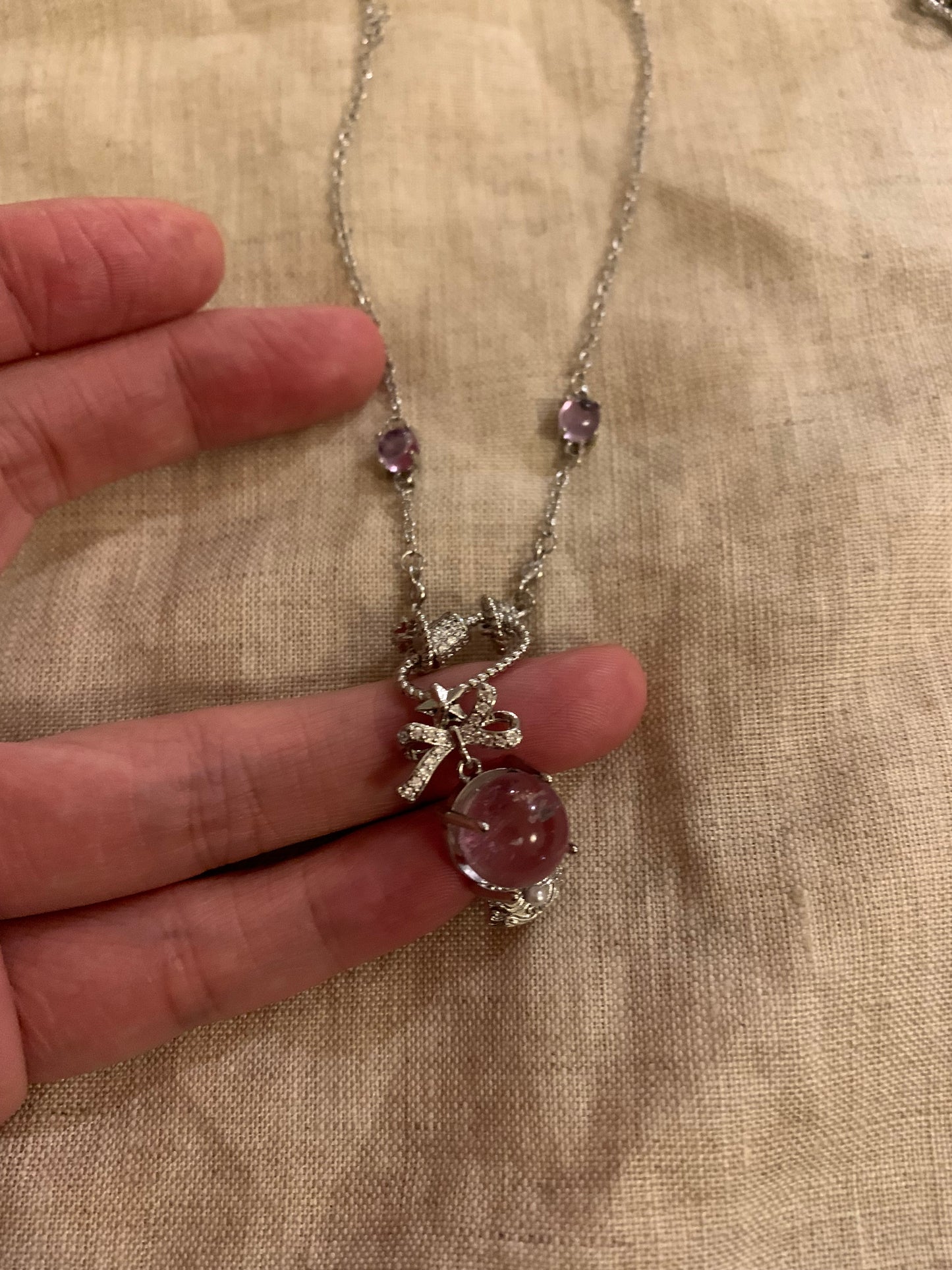 2025 Christmas Necklace Made of Natural Crystal