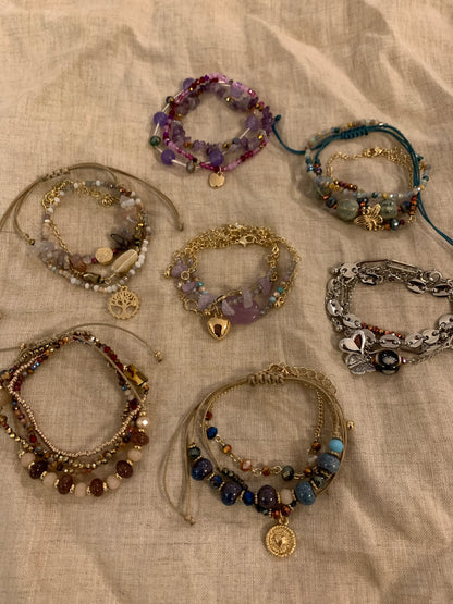 Original design bracelets set handmade summer - Belle Jewelry 