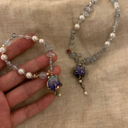 2025 Jewelry series with original real flower craftsmanship rose necklace and bracelet - Belle Jewelry 
