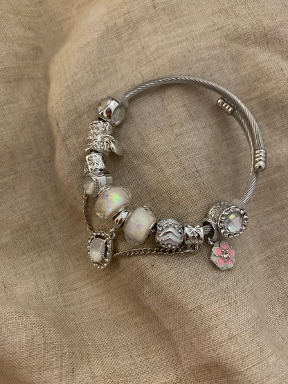 Stainless steel pandora style cute pendant bracelets waterproof hypoallergenic jewelry| Belle Jewelry