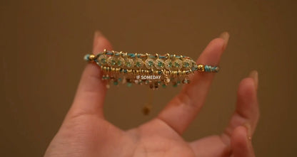 Handmade natural stone zircon shiny bracelet,hypoallergenic daily wear exquisite niche style| Belle Jewelry