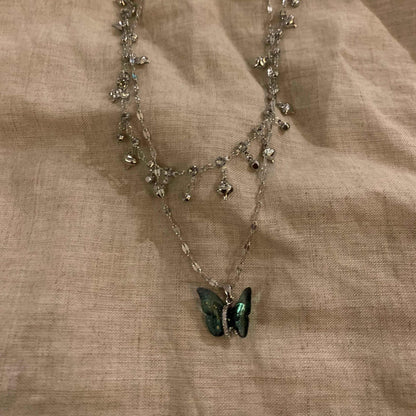 Vintage Butterfly necklace hypoallergenic jewelry| Belle Jewelry