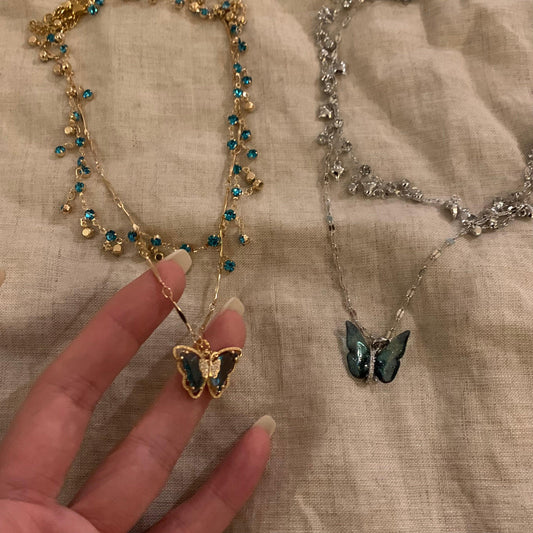 Vintage Butterfly necklace - Belle Jewelry 