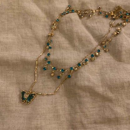 Vintage Butterfly necklace hypoallergenic jewelry| Belle Jewelry