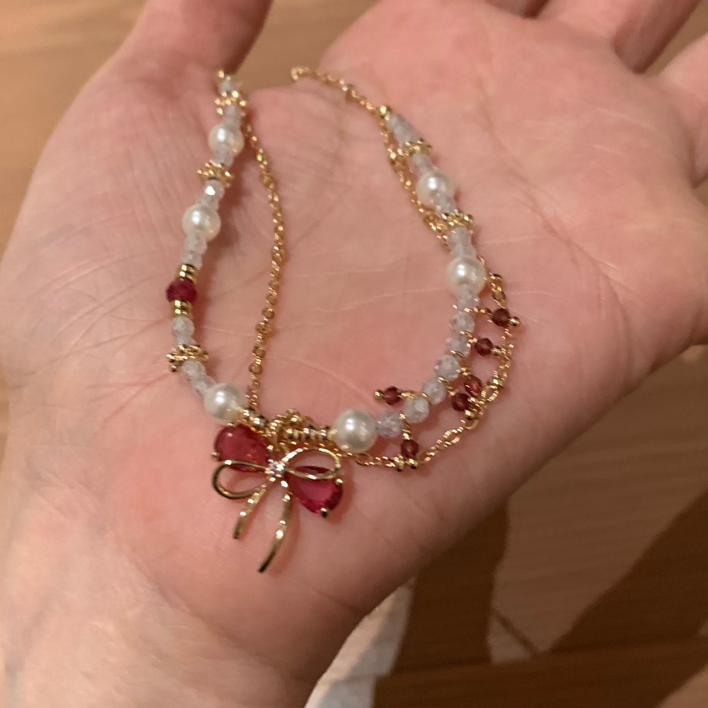 100110-Handmade natural stone beaded necklace, niche and elegant style, suitable for everyday wear