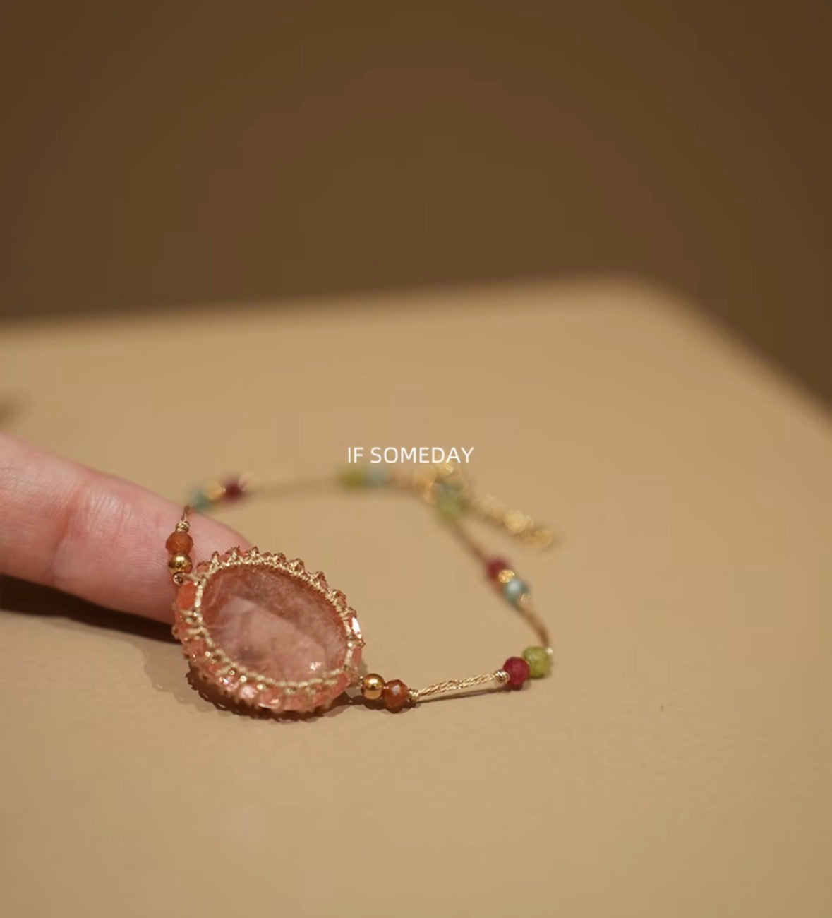 Handmade braided rope bracelet with natural stone, niche ethnic style｜Belle Jewelry