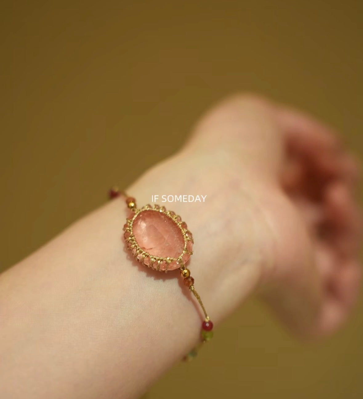 Handmade braided rope bracelet with natural stone, niche ethnic style｜Belle Jewelry