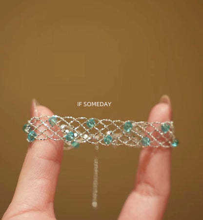 【Midsummer Night】S925sliver bracelet waterproof jewelry lace bracelet｜Belle Jewelry