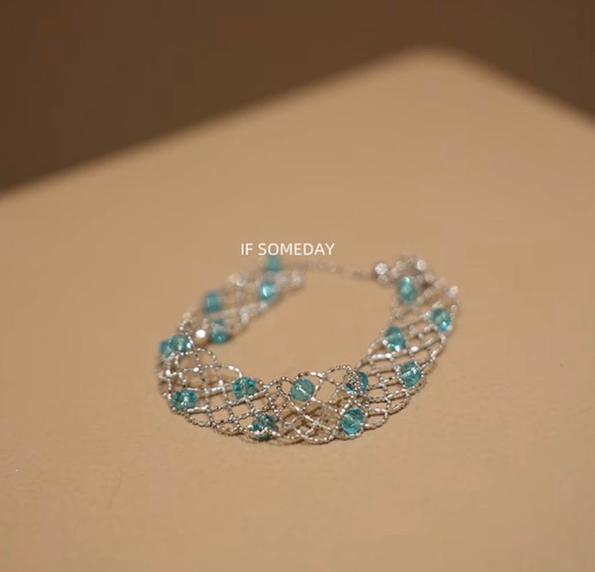 【Midsummer Night】S925sliver bracelet waterproof jewelry lace bracelet｜Belle Jewelry