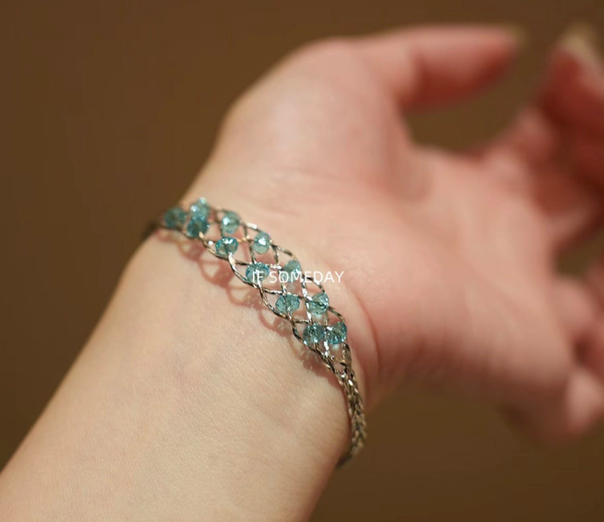 S925 sterling silver bracelet set with Austrian crystal wrist 13-16cm ｜Belle Jewelry