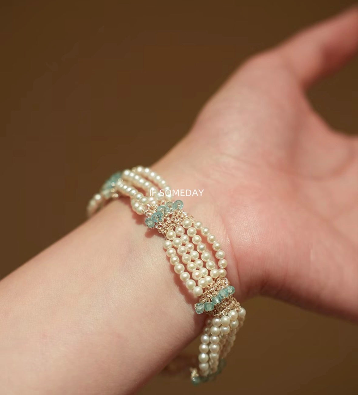 Handmade multi-layered natural freshwater pearl bracelet｜Belle Jewelry