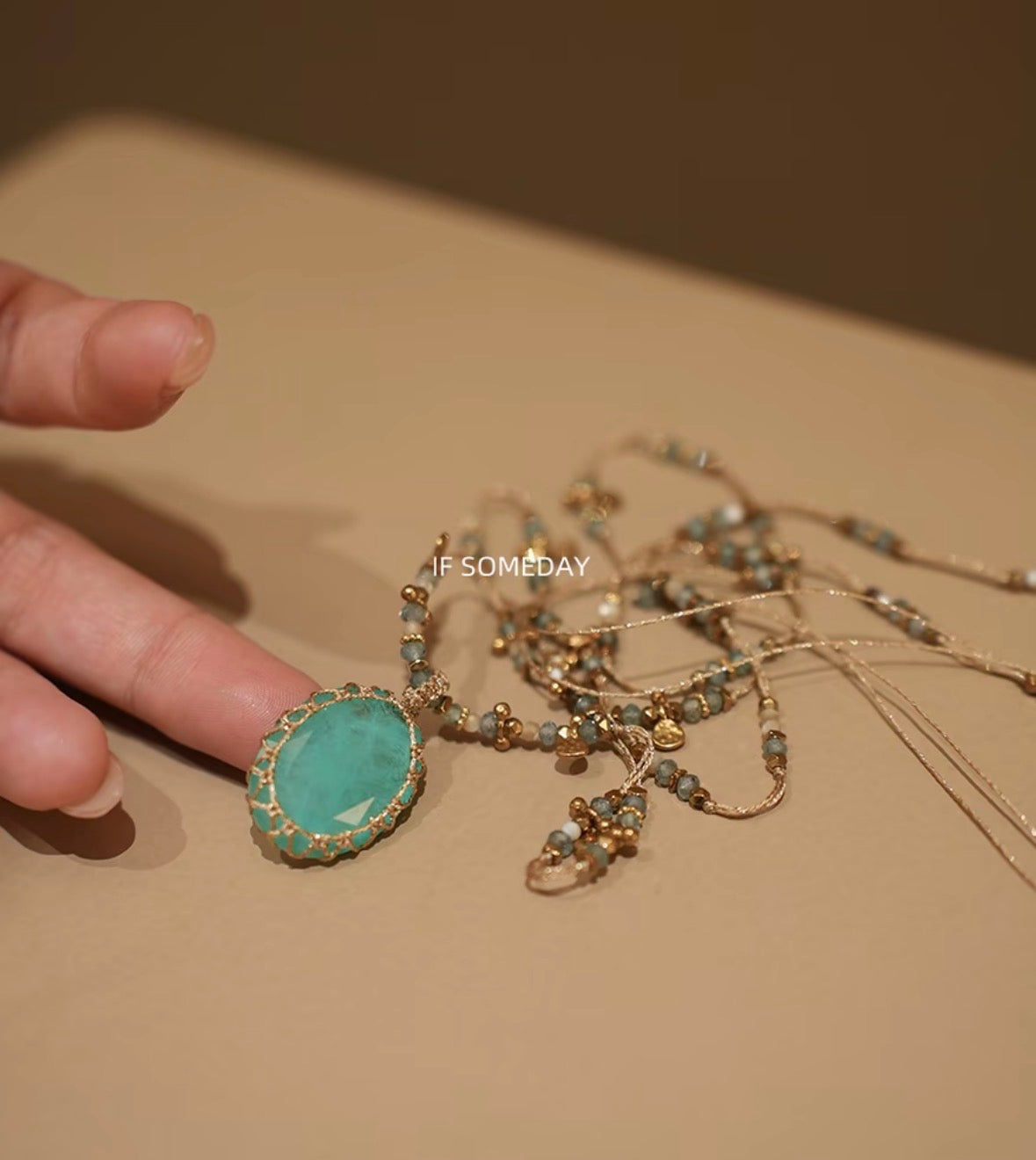 Handmade braided rope bracelet with natural stone, niche ethnic style｜Belle Jewelry