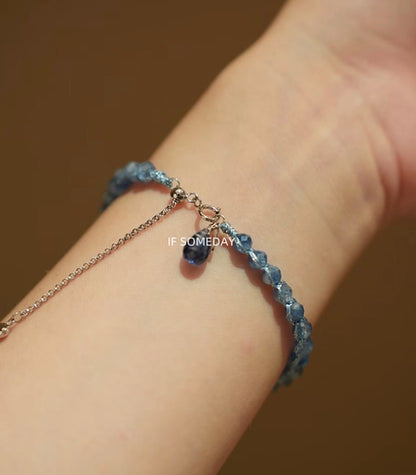 Natural Kyanite Handmade Bracelet S925 clasp