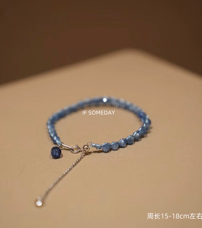Natural Kyanite Handmade Bracelet S925 clasp