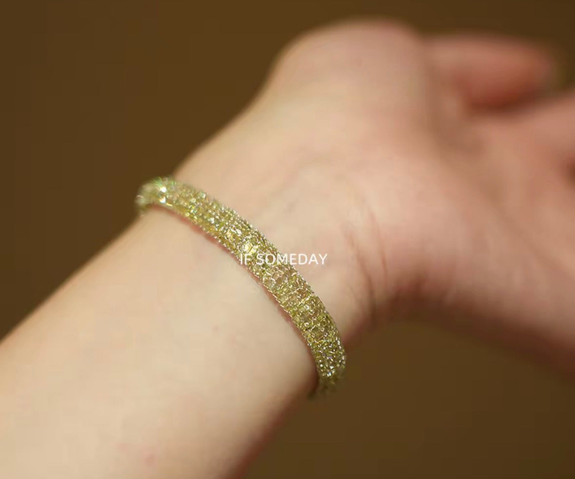 S925 Sliver handmade bracelets exquisite and versatile colorful Shiny