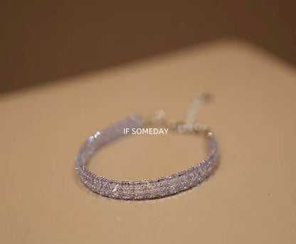 S925 Sliver handmade bracelets exquisite and versatile colorful Shiny
